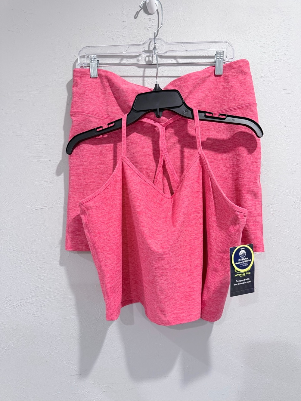 Athletic Works Tank Bra & Biker Shorts Set Pink XXL Top XL Bottoms NWT/NWOT